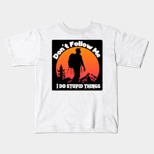 Solo Trekker Sunset Silhouette Kids T-Shirt